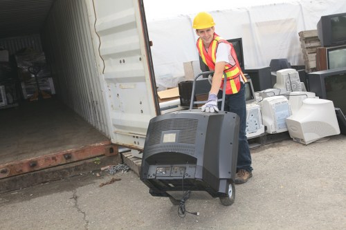Protective equipment and toolbox talk at a garden waste site
